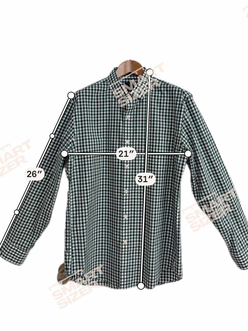 J.Crew Thompson Stretch Wrinkle Free Gingham Button Shirt Green White Large Men